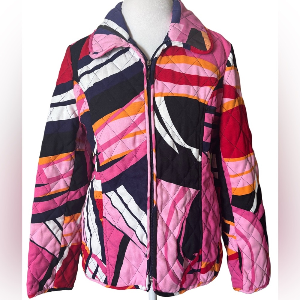 Selene Sport Quilted Multicolored Jacket Size L
